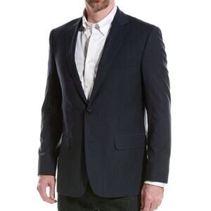 Brooks Brothers Men’s Navy Classic Wool Two Button Sportscoat Blazer Size 42L